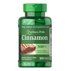 Puritan's Pride Cinnamon 500 mg 100 капсул