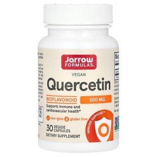 Jarrow Formulas Vegan Quercetin 500 mg 30 Veggie Capsules Кверцетин