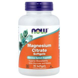 NOW Magnesium Citrate 134 mg 90 Softgels Магний