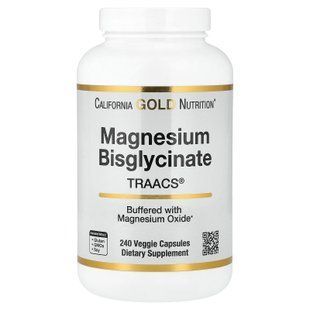 California Gold Nutrition Magnesium Bisglycinate 240 капсул Магній