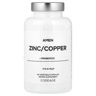 Codeage Amen Zinc/Copper + Probiotics 90 растительных капсул Цинк