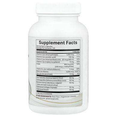 Micro Ingredients Hair Vitamins Complex 240 Capsules Комплексы для кожи волос и ногтей