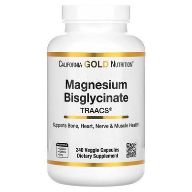 California Gold Nutrition Magnesium Bisglycinate 240 капс. Магний