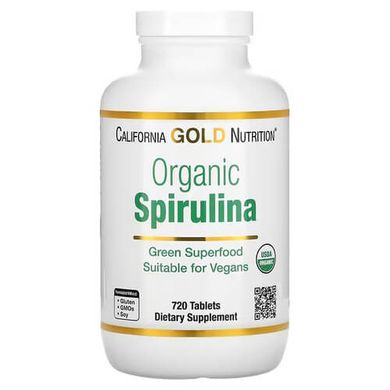 California Gold Nutrition Organic Spirulina 720 tab Спирулина