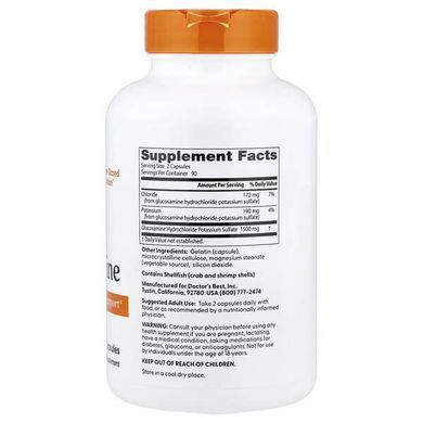 Doctor's Best Glucosamine 180 Capsules Глюкозамин и хондроитин