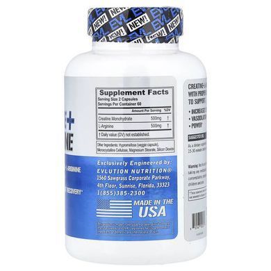 EVLution Nutrition Creatine Plus L-Arginine 120 capsules
