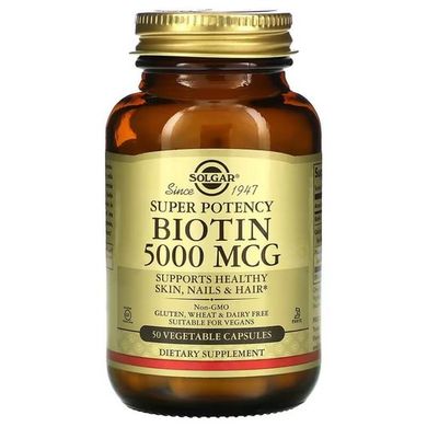 Solgar Biotin 5000 мкг 50 капс Биотин (B-7)