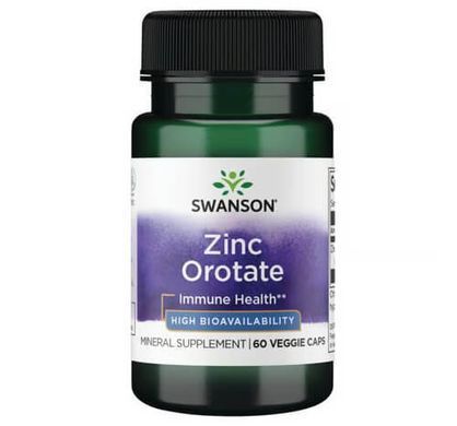Swanson Zinc Orotate 10 mg 60 вегетаріанських капсул Цинк
