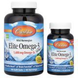 Carlson Wild Norwegian Elite Omega-3 Gems&reg; Lemon 120 рідких капсул Омега-3