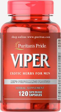 Puritan's Pride Viper 120 капсулы быстрого высвобождения Повышение тестостерона