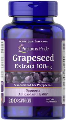 Puritan's Pride Grapeseed Extract 100 mg 200 капс Виноградна кісточка
