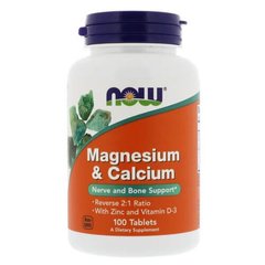 Now Foods Magnesium & Calcium 100 табл