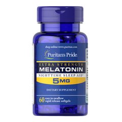 Puritan's Pride Extra Strength Melatonin 5 mg 60 капсул