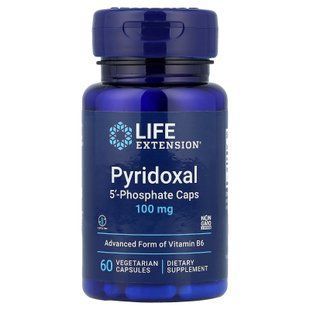 Life Extension Pyridoxal 5'-Phosphate 100 mg 60 Vegetarian Capsules Пиридоксин (B-6)