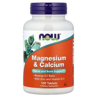 Now Foods Magnesium & Calcium 100 таб Кальций