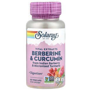 Solaray Vital Extracts Berberine & Curcumin 60 рослинних капсул Берберин