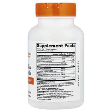 Doctor's Best Comprehensive Prostate Formula 120 растительных капсул Поддержка простаты