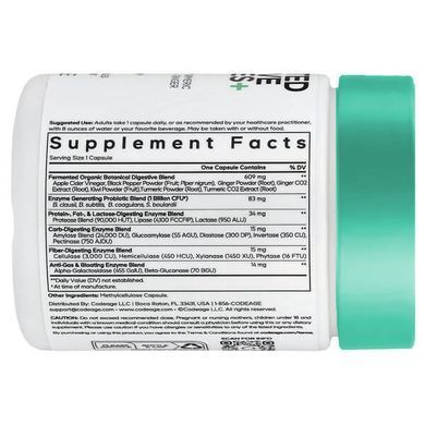 Codeage Fermented Digestive Enzymes+ 90 Vegetable Capsules Энзимы