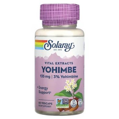 Solaray Vital Extracts Yohimbe 135 mg 60 VegCaps Йохимбе