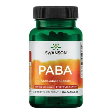 Swanson PABA 500 mg 120 капсул PABA (Витамин В-10)