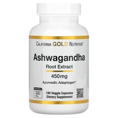 California Gold Nutrition Ashwagandha 450 mg 180 капсул Ашваганда