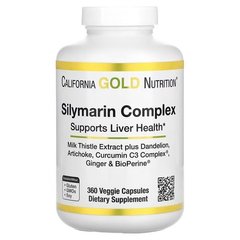 California Gold Nutrition Silymarin Complex 360 капсул Розторопша (Силімарин)