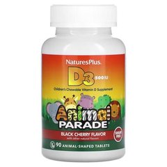 NaturesPlus Vitamin D3 500 IU Без сахара 90 таблеток в форме животных Витамин D