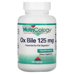 Nutricology Ox Bile 125 mg 180 рослинних капсул Жовчні кислоти