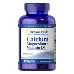Puritan's Pride Calcium Magnesium plus Vitamin D3 100 капс