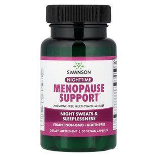 Swanson Nighttime Menopause Support 30 Vegan Capsules Поддержка при менопаузе