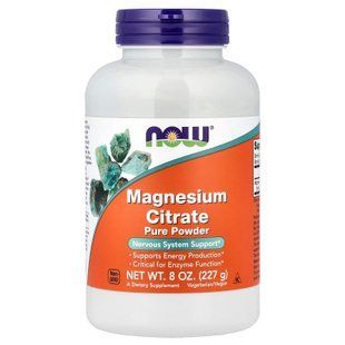 NOW Magnesium Citrate Powder 227 грамм Магний
