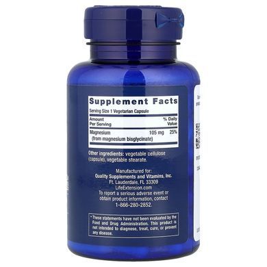 Life Extension Magnesium Glycinate 90 растительных капсул Магний