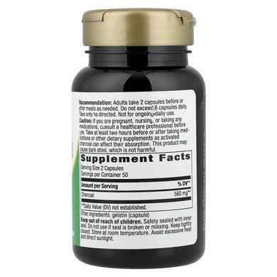 Nature's Way Activated Charcoal 100 капсул Активоване вугілля
