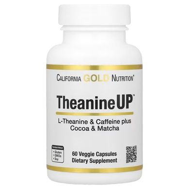 California Gold Nutrition L-Theanine & Caffeine plus Cocoa & Matcha 60 капс. Теанин