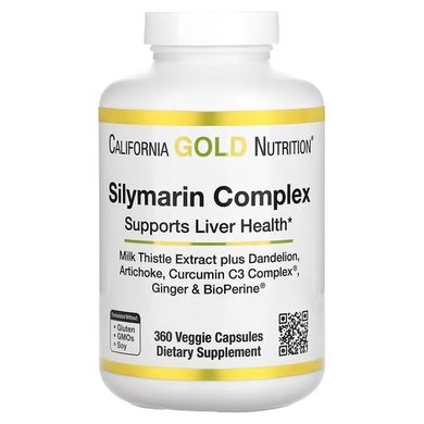 California Gold Nutrition Silymarin Complex 360 капсул Розторопша (Силімарин)