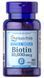 Puritan's Pride Biotin 10,000 mcg 100 softgels