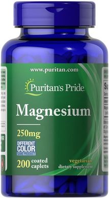 Puritan's Pride Magnesium 250 mg 200 табл. Магний