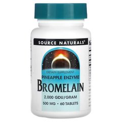 Source Naturals Bromelain 500 mg 60 таблеток Бромелайн