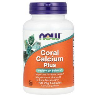 NOW Coral Calcium Plus 100 капс Кальций