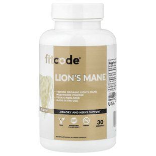 Fitcode Lion's Mane 1,000 mg 60 caps Грибы