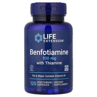 Life Extension Benfotiamine with Thiamine 100 mg 120 капсул Тіамін (B-1)