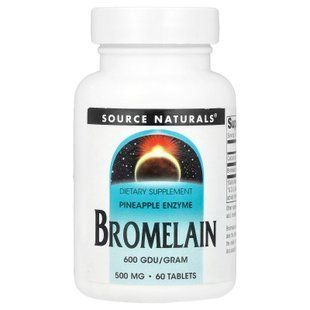 Source Naturals Bromelain 500 mg 60 табл. Бромелайн