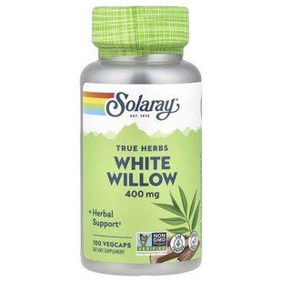 Solaray White Willow 400 mg 100 рослинних капсул Інші екстракти