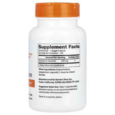 Doctor's Best L-Tyrosine 500 mg 120 капсул