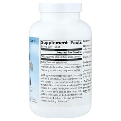Source Naturals Serene Science&reg; GABA 750 mg 180 таблеток GABA