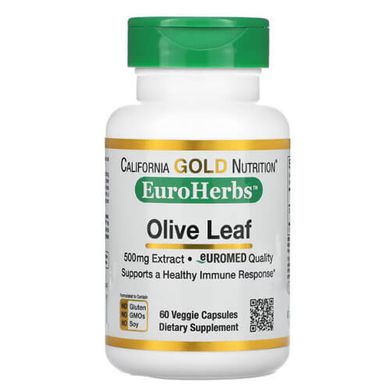 California Gold Nutrition Olive Leaf Extract 500 мг 60 капс Оливковые листья