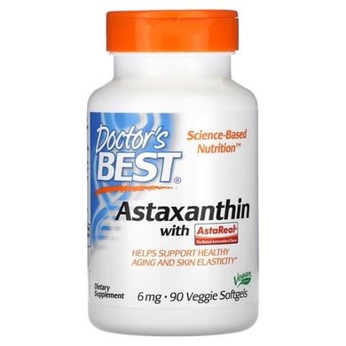 Doctor's Best Astaxanthin with AstaReal 6 mg 90 капсул Астаксантин