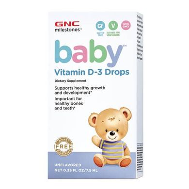 GNC milestones Baby Vitamin D-3 7.5 мл Витамин D для детей