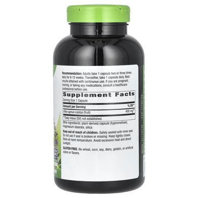 Nature's Way Vitex Fruit 400 mg 320 веганских капсул Витекс священный