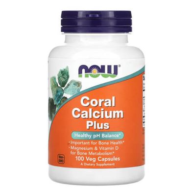 NOW Coral Calcium Plus 100 капсул Кальцій